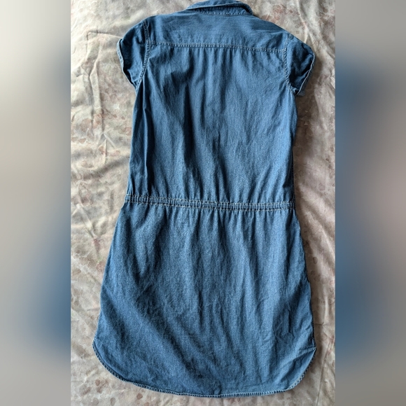 Paige Mila Chambray Denim Shirt Button up Tie Cinch Waist Dress Size XS - Picture 2 of 8